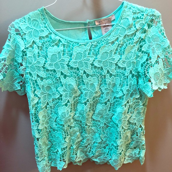 Tops - Mint Lace Top
